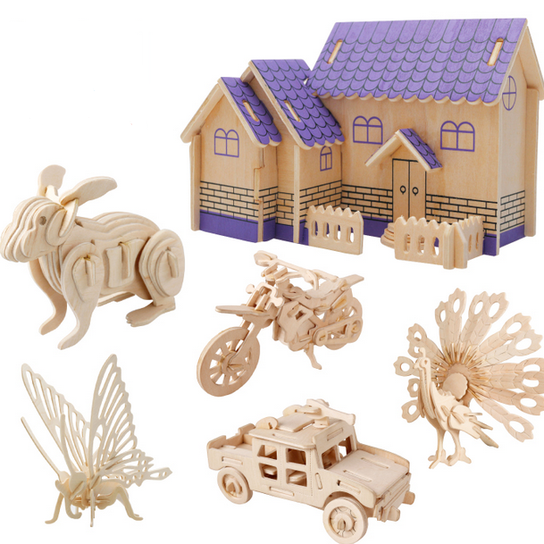 3d模型立体拼图木质拼图